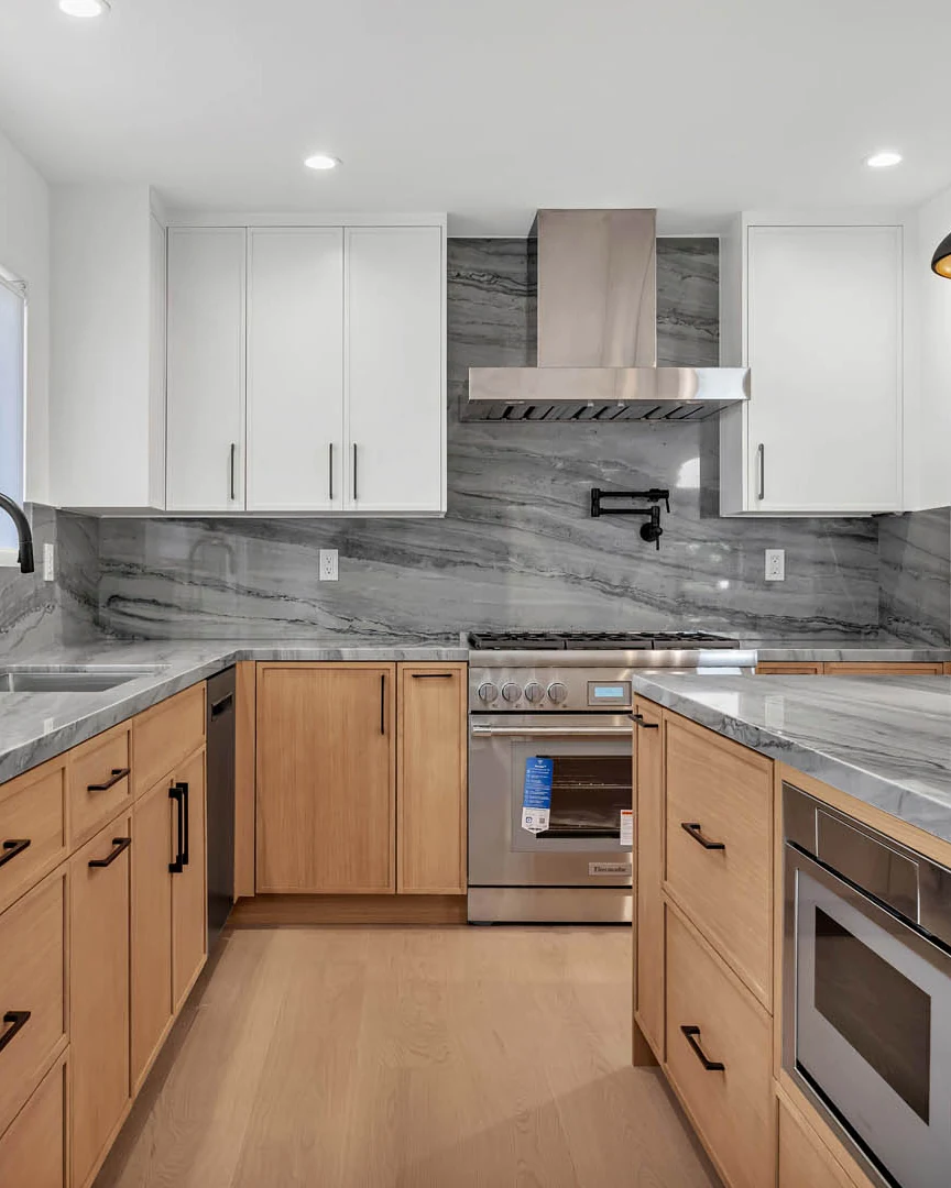 Custom kitchen from a complete remodel in Belmont, California